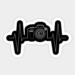 Camera heartbeat t-shirt Sticker